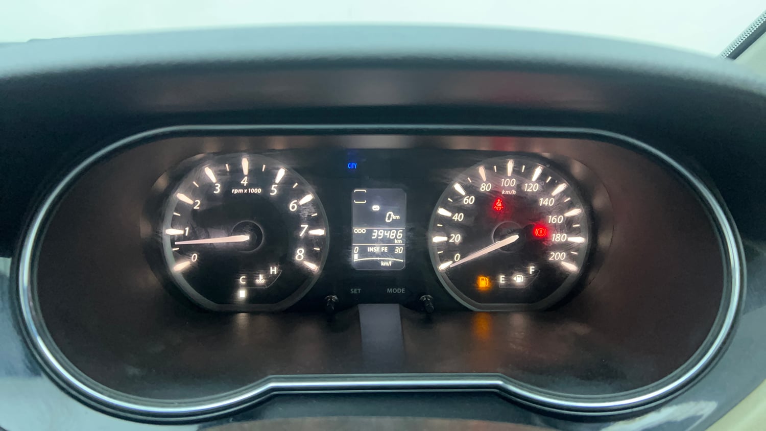 Used 2015 Tata Zest XT Petrol Petrol Manual interior CLUSTERMETER VIEW