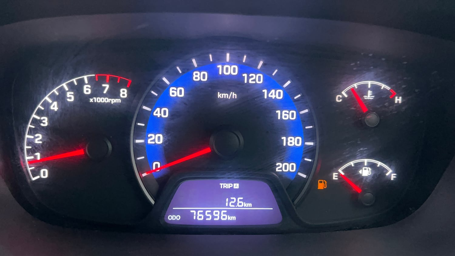 Used 2014 Hyundai Xcent SX 1.2 (O) Petrol Manual interior CLUSTERMETER VIEW