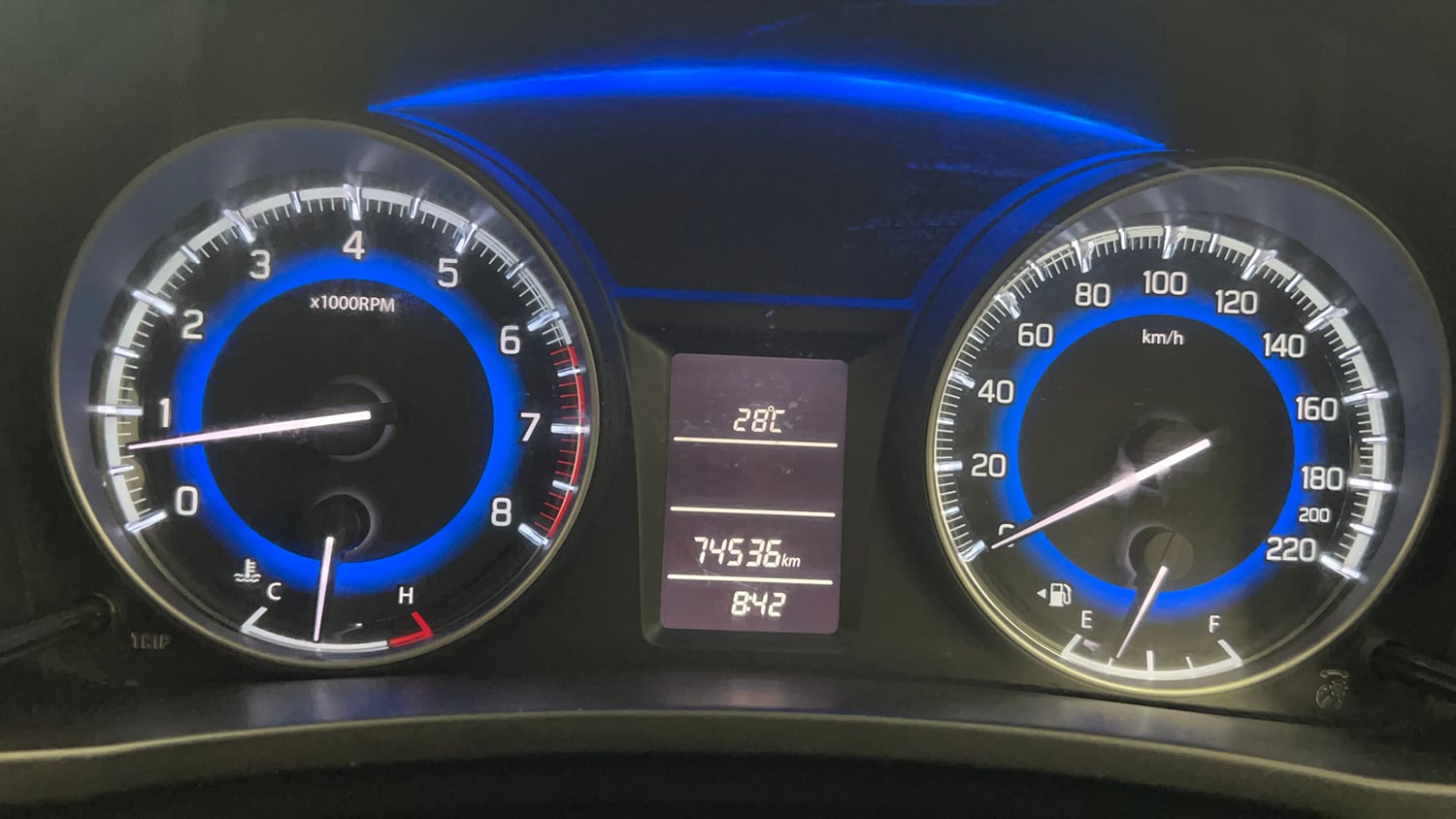 Used 2019 Maruti Suzuki Baleno Delta Petrol Manual interior CLUSTERMETER VIEW