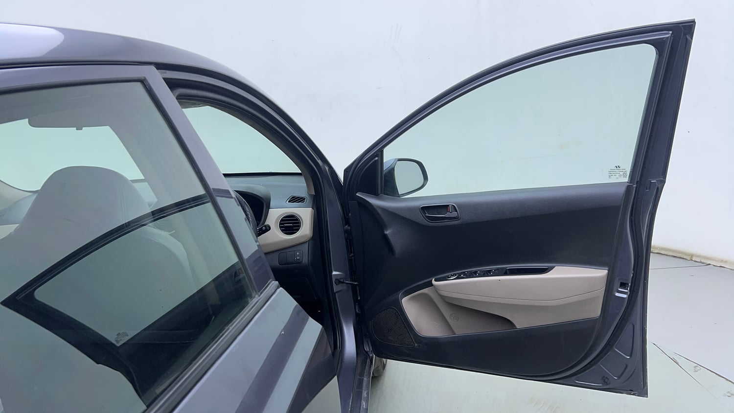 Used 2017 Hyundai Grand i10 Magna 1.2 Kappa VTVT Petrol Manual interior RIGHT FRONT DOOR OPEN VIEW