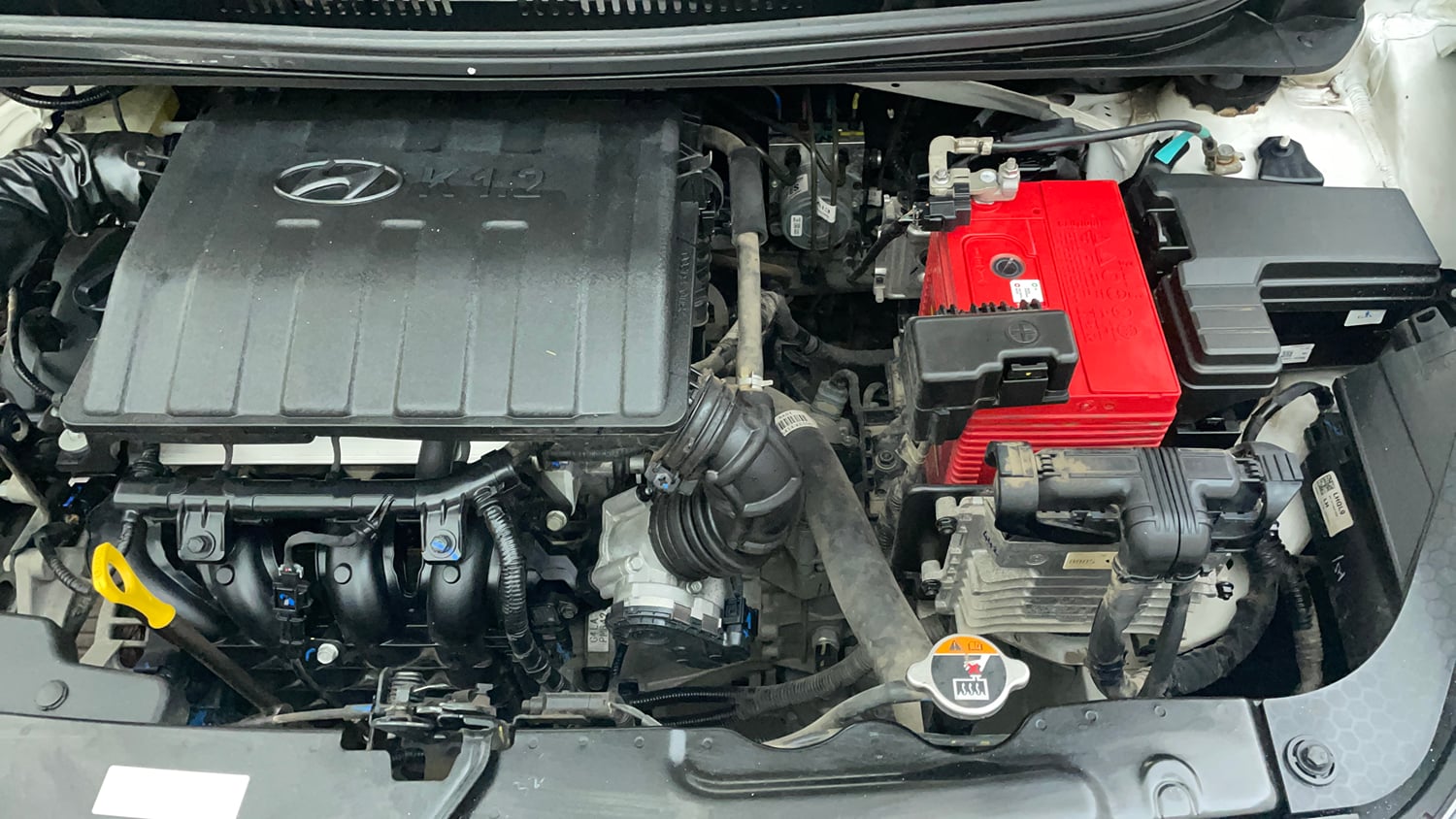 Used 2023 Hyundai Grand i10 Nios Sportz 1.2 Kappa AMT Petrol Automatic engine ENGINE LEFT SIDE VIEW