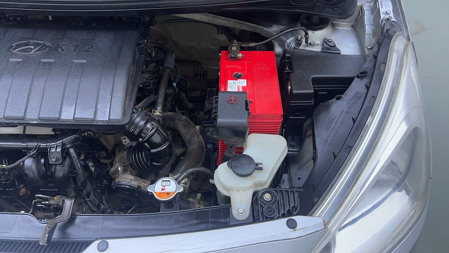 Used 2015 Hyundai Grand i10 Magna 1.2 Kappa VTVT Petrol Manual engine ENGINE LEFT SIDE VIEW