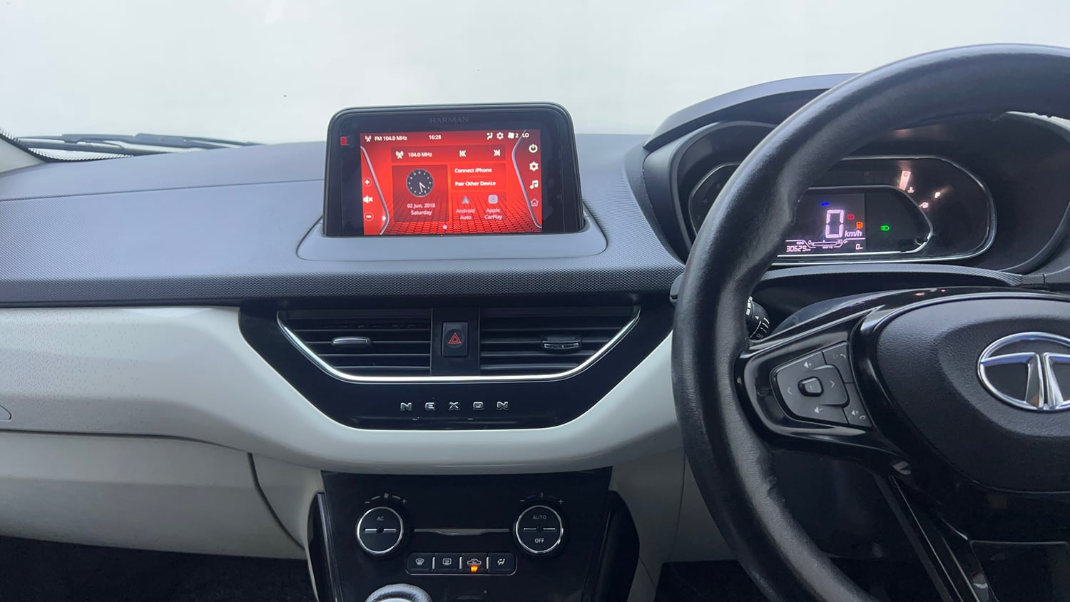 Used 2021 Tata Nexon XZ Plus Petrol Manual interior MUSIC SYSTEM & AC CONTROL VIEW