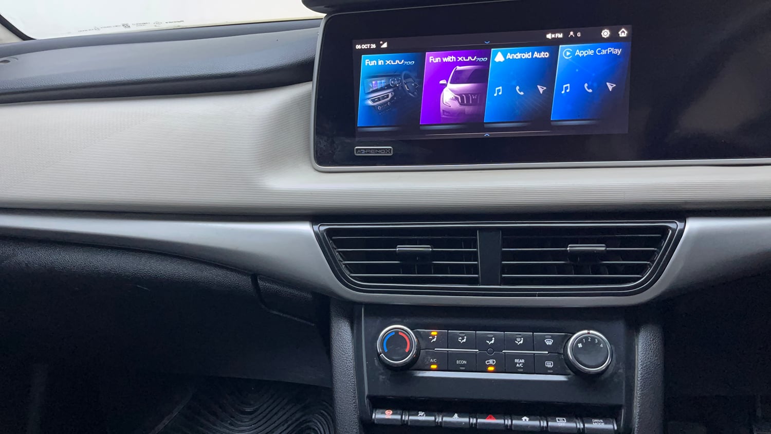 Used 2022 Mahindra XUV700 AX 5 Diesel MT 7 STR Diesel Manual interior MUSIC SYSTEM & AC CONTROL VIEW