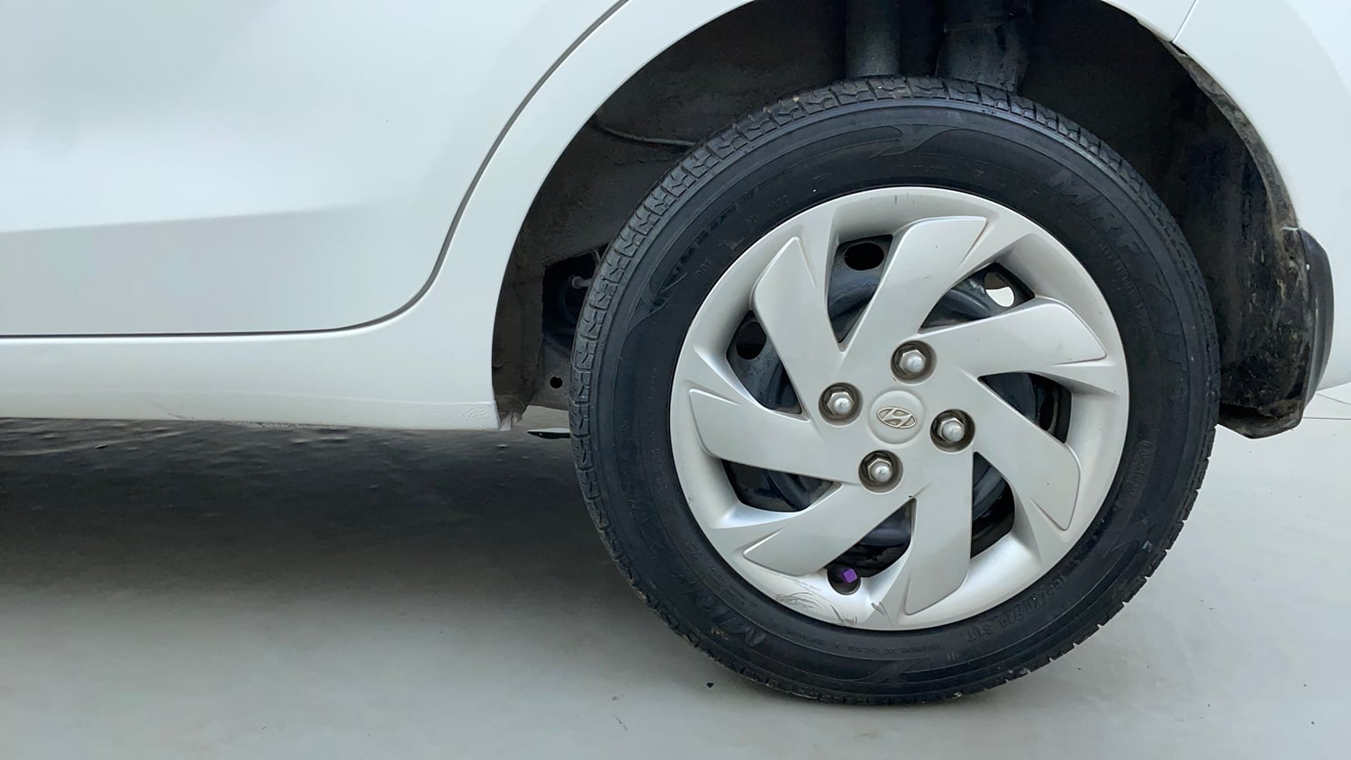 Used 2021 Hyundai Santro Sportz AMT Petrol Automatic tyres LEFT REAR TYRE RIM VIEW