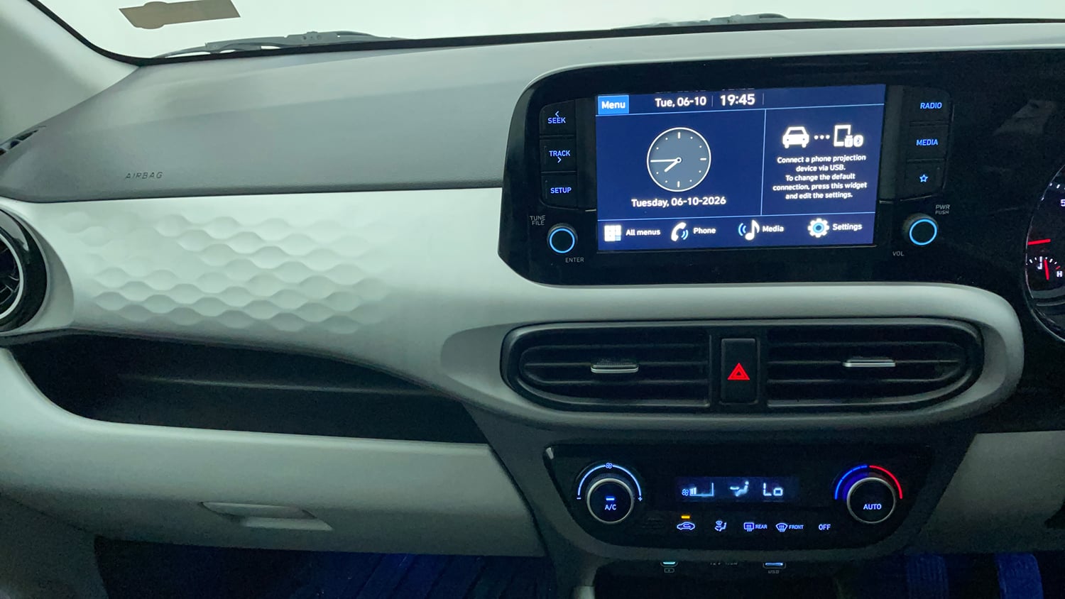 Used 2025 Hyundai Grand i10 Nios Sportz (O) 1.2 Kappa VTVT Petrol Manual interior MUSIC SYSTEM & AC CONTROL VIEW