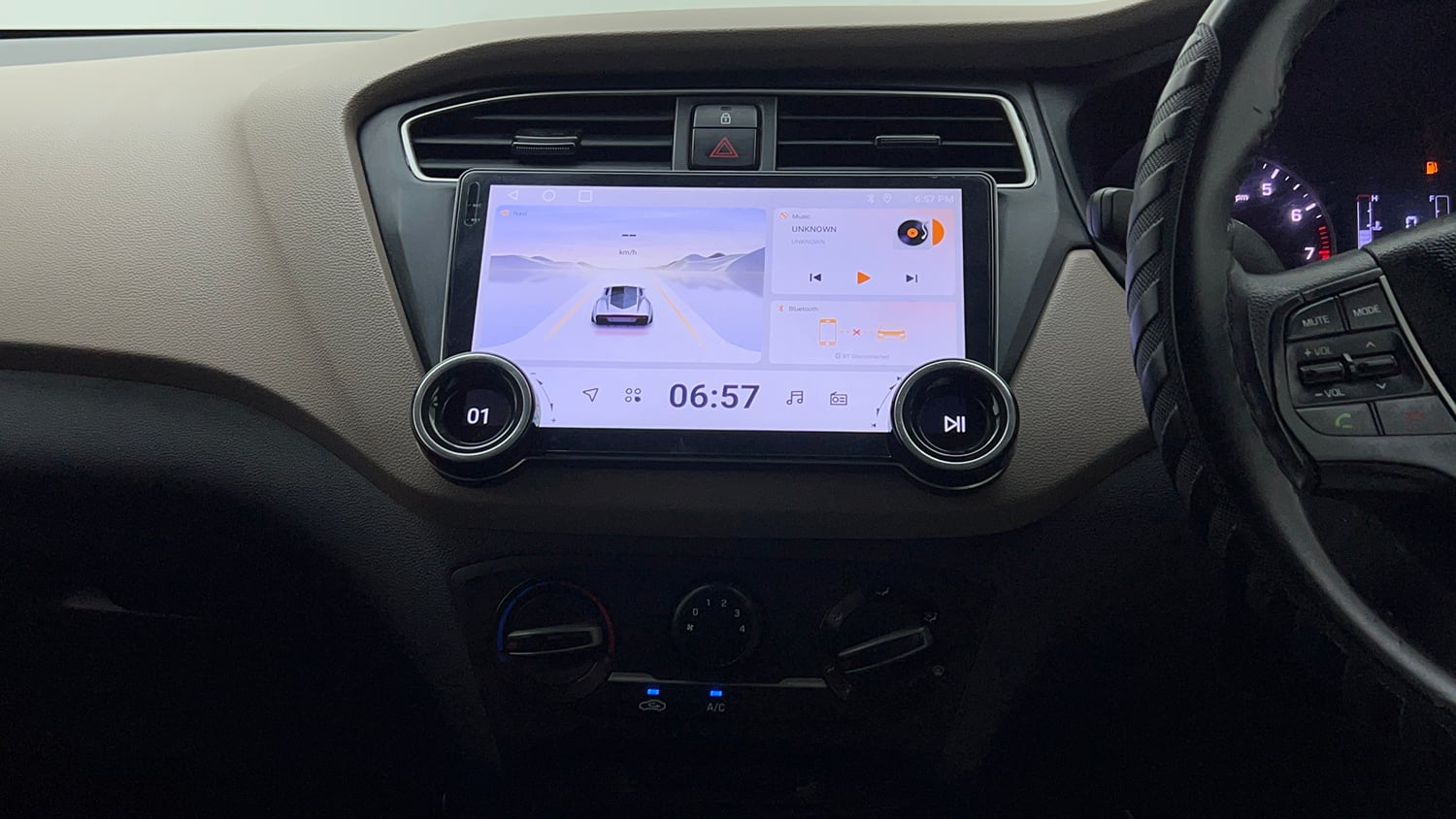 Used 2019 Hyundai Elite i20 Magna Executive 1.2 Petrol Manual interior MUSIC SYSTEM & AC CONTROL VIEW
