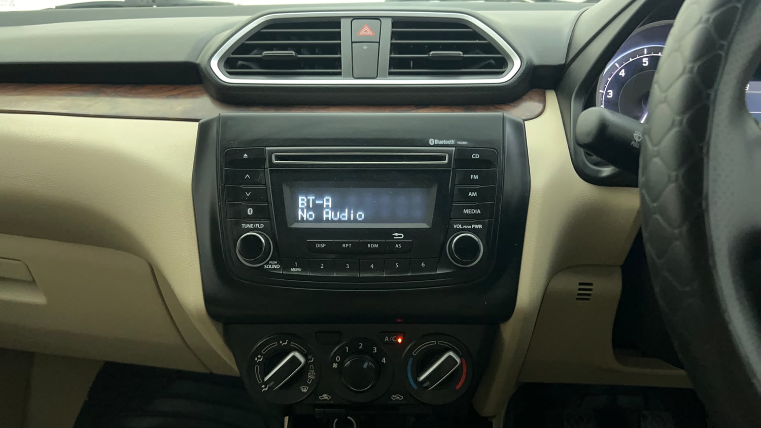 Used 2019 Maruti Suzuki Dzire VXi Petrol Manual interior MUSIC SYSTEM & AC CONTROL VIEW