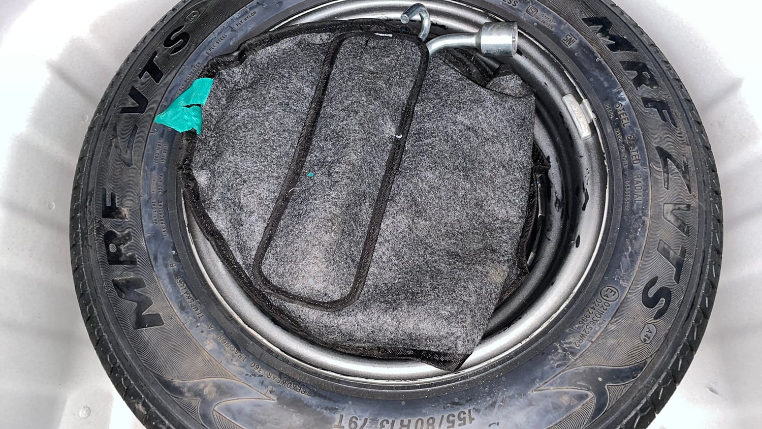 Used 2021 Hyundai Santro Sportz AMT Petrol Automatic tyres SPARE TYRE VIEW