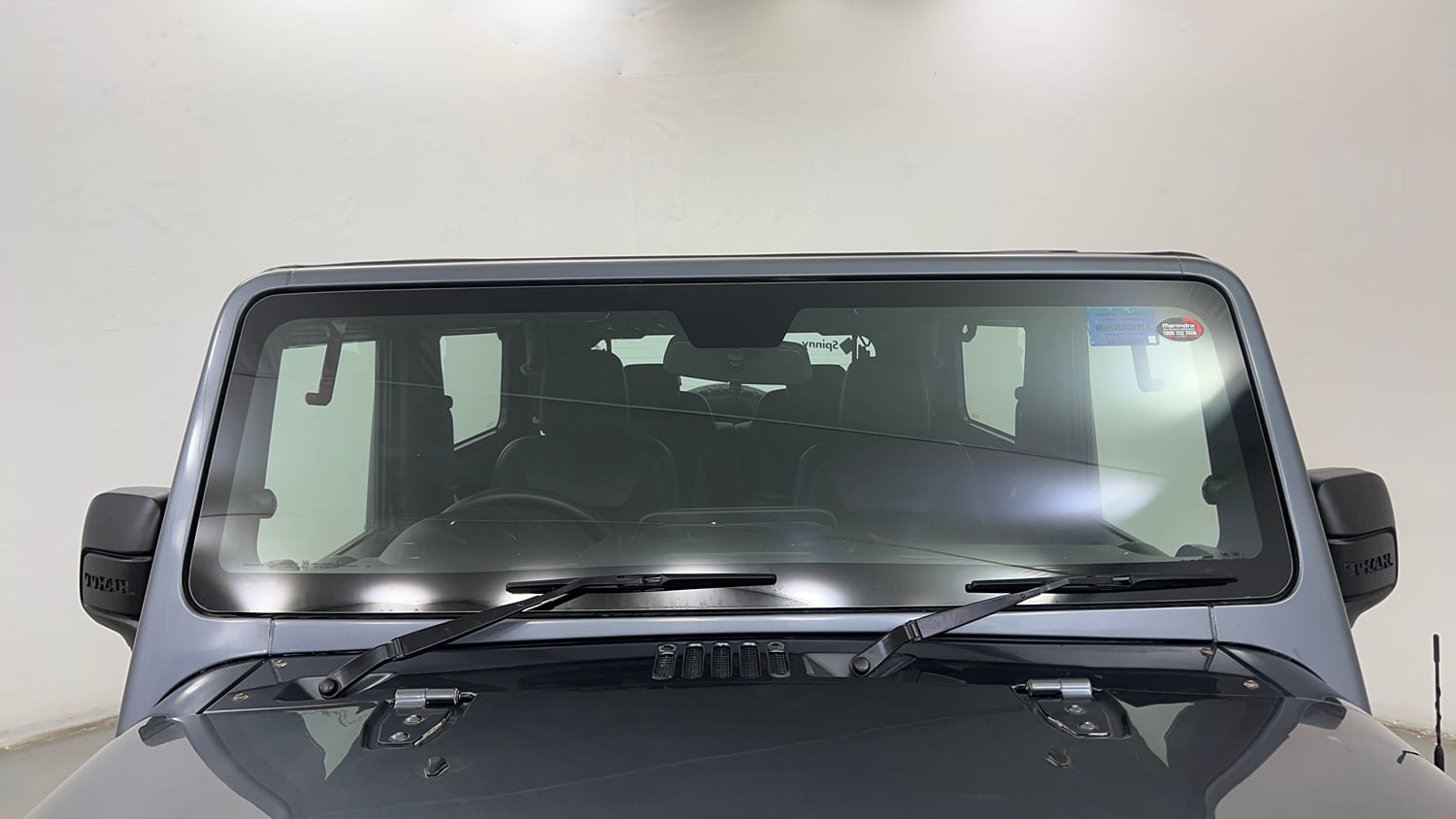 Used 2022 mahindra Thar LX Hard Top Petrol MT 4WD Petrol Manual exterior FRONT WINDSHIELD VIEW