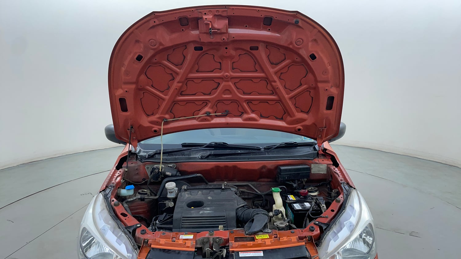 Used 2015 Maruti Suzuki Alto K10 VXi AMT Petrol Automatic engine ENGINE & BONNET OPEN FRONT VIEW