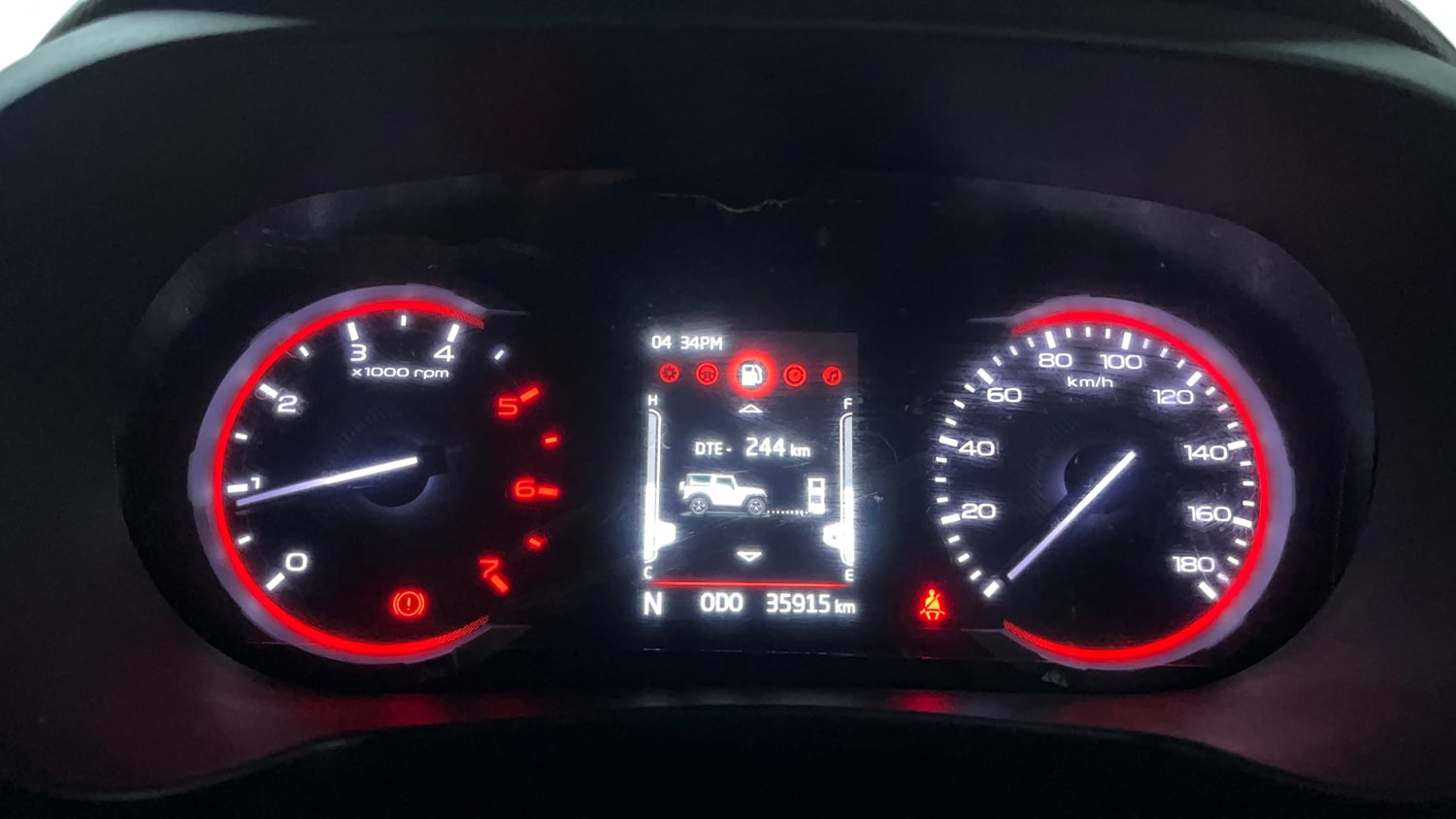 Used 2024 Mahindra Thar LX Hard Top Diesel MT RWD Diesel Manual interior CLUSTERMETER VIEW