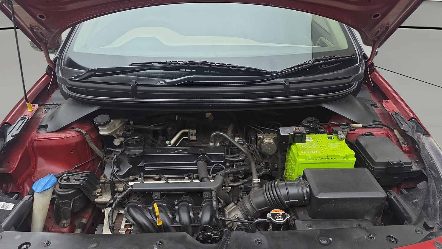 Used 2017 Hyundai Elite i20 Asta 1.2 Petrol Manual engine ENGINE & BONNET OPEN FRONT VIEW
