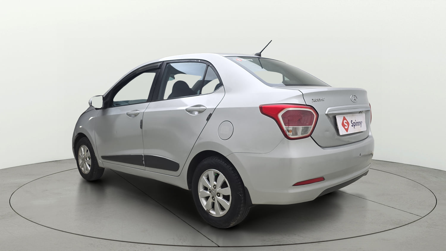 Used 2014 Hyundai Xcent S 1.2 (O) Petrol Manual exterior LEFT REAR CORNER VIEW