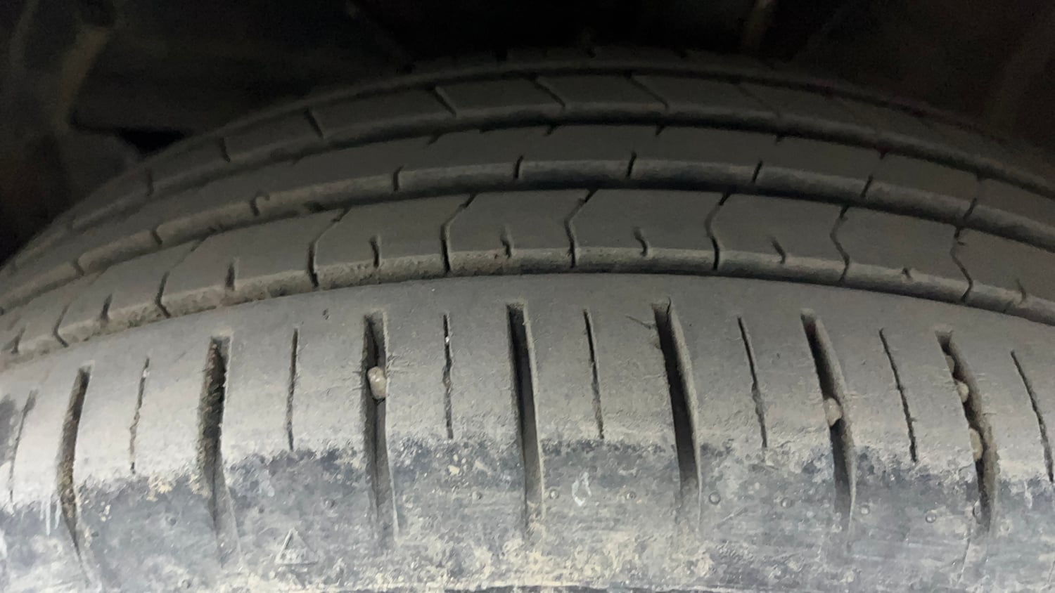 Used 2024 Maruti Suzuki Baleno Alpha MT Petrol Manual tyres LEFT FRONT TYRE TREAD VIEW