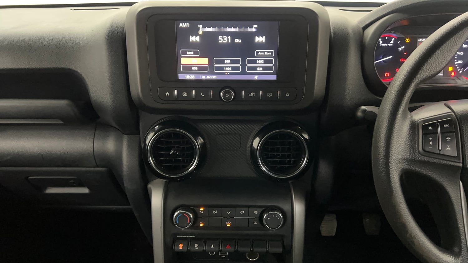 Used 2022 mahindra Thar LX Hard Top Petrol MT 4WD Petrol Manual interior MUSIC SYSTEM & AC CONTROL VIEW