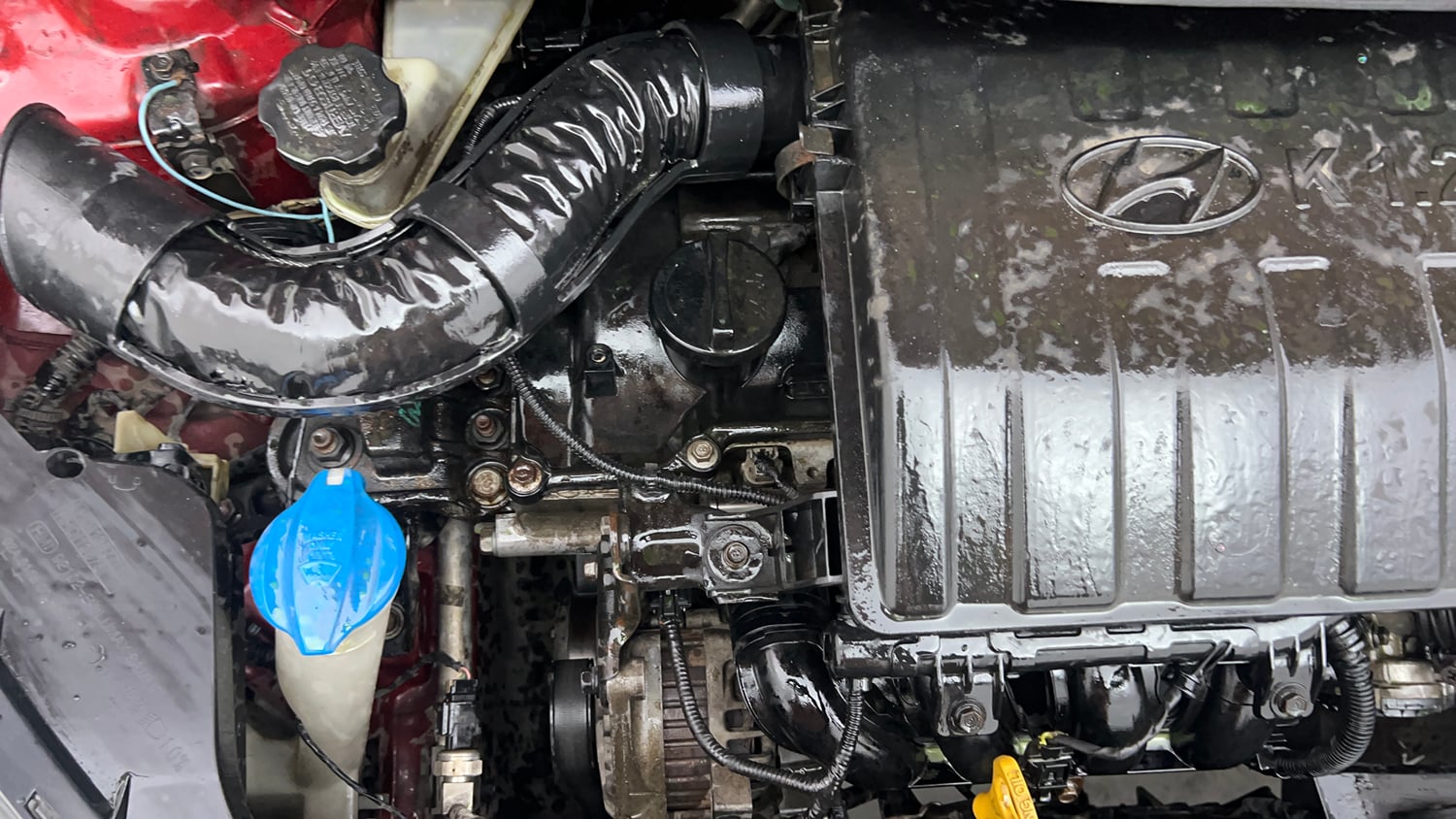 Used 2014 Hyundai Xcent SX 1.2 (O) Petrol Manual engine ENGINE RIGHT SIDE VIEW