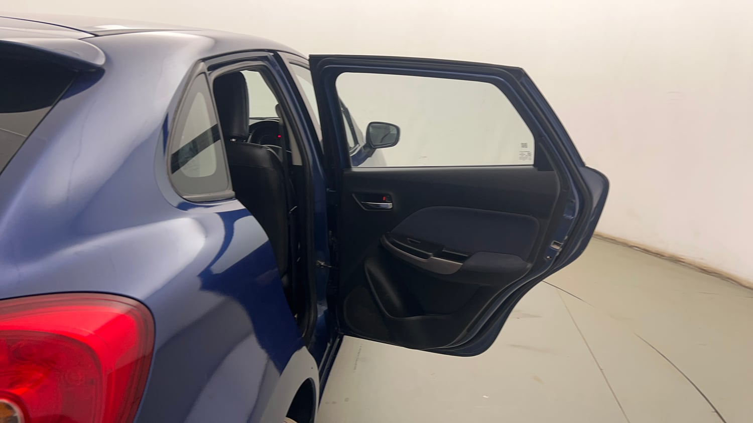 Used 2019 Maruti Suzuki Baleno Delta Petrol Manual interior RIGHT REAR DOOR OPEN VIEW