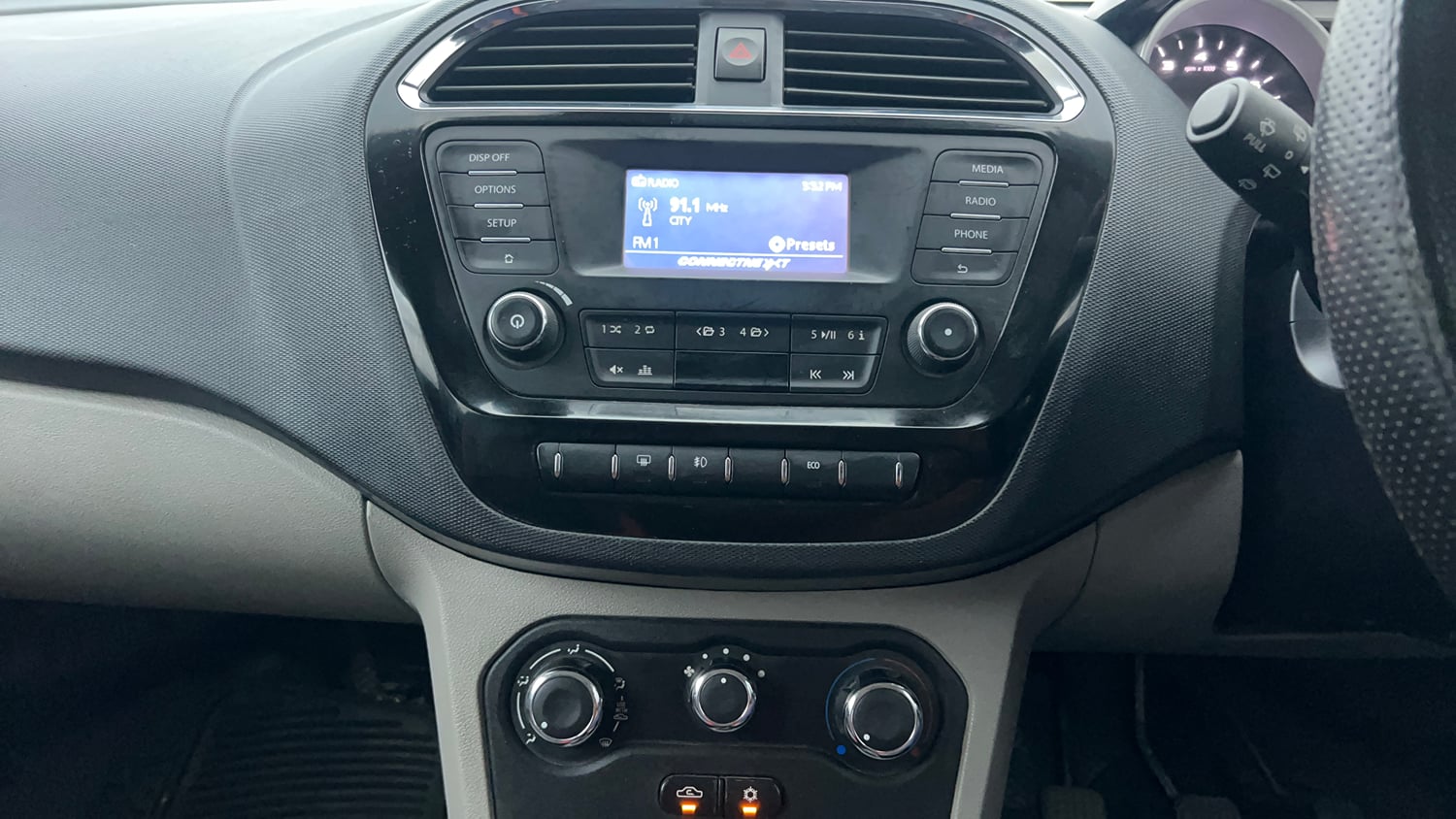 Used 2017 Tata Tiago Revotron XZ w/o Alloy Petrol Manual interior MUSIC SYSTEM & AC CONTROL VIEW