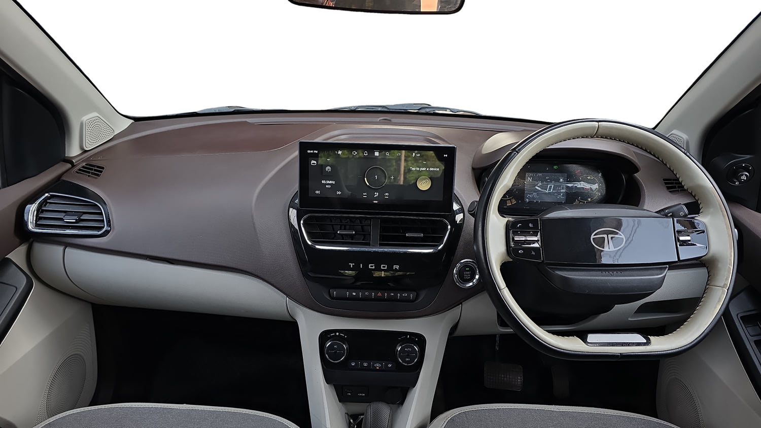 Used 2025 Tata Tigor XZA Plus iCNG Cng Automatic interior DASHBOARD VIEW