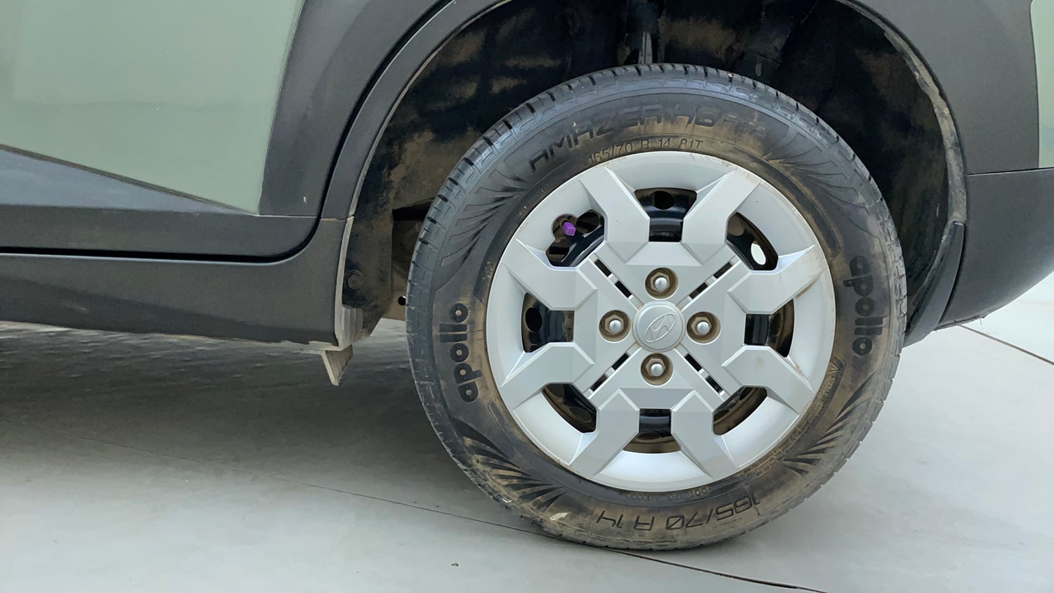 Used 2024 Hyundai Exter S 1.2 AMT Petrol Automatic tyres LEFT REAR TYRE RIM VIEW