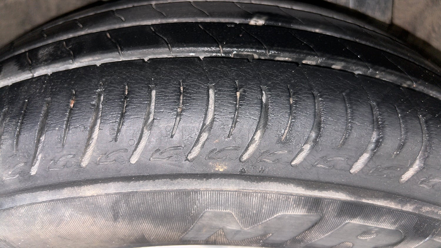 Used 2021 Renault Triber RXZ Petrol Manual tyres RIGHT REAR TYRE TREAD VIEW