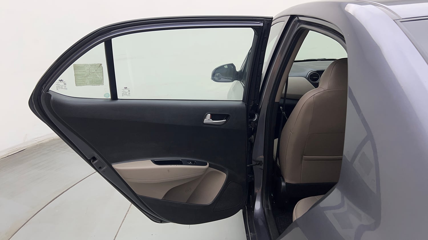 Used 2017 Hyundai Xcent SX Petrol Manual interior LEFT REAR DOOR OPEN VIEW