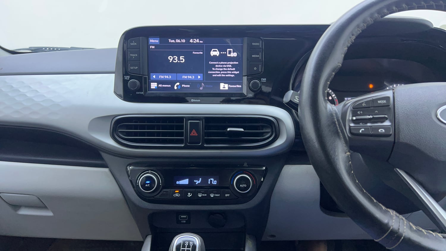 Used 2022 Hyundai Grand i10 Nios Sportz 1.2 Kappa VTVT CNG Cng Manual interior MUSIC SYSTEM & AC CONTROL VIEW