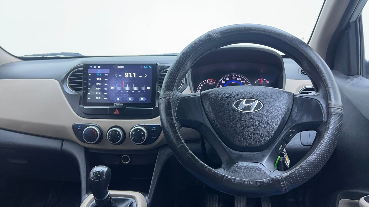Used 2015 Hyundai Grand i10 Magna 1.2 Kappa VTVT Petrol Manual interior STEERING VIEW