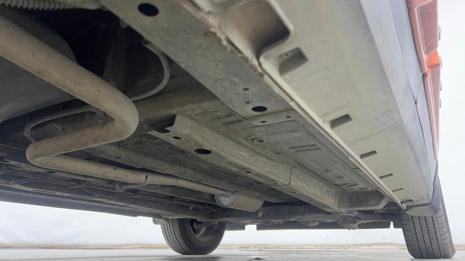 Used 2023 Tata Punch Creative Dual Tone AMT Petrol Automatic extra REAR RIGHT UNDERBODY VIEW