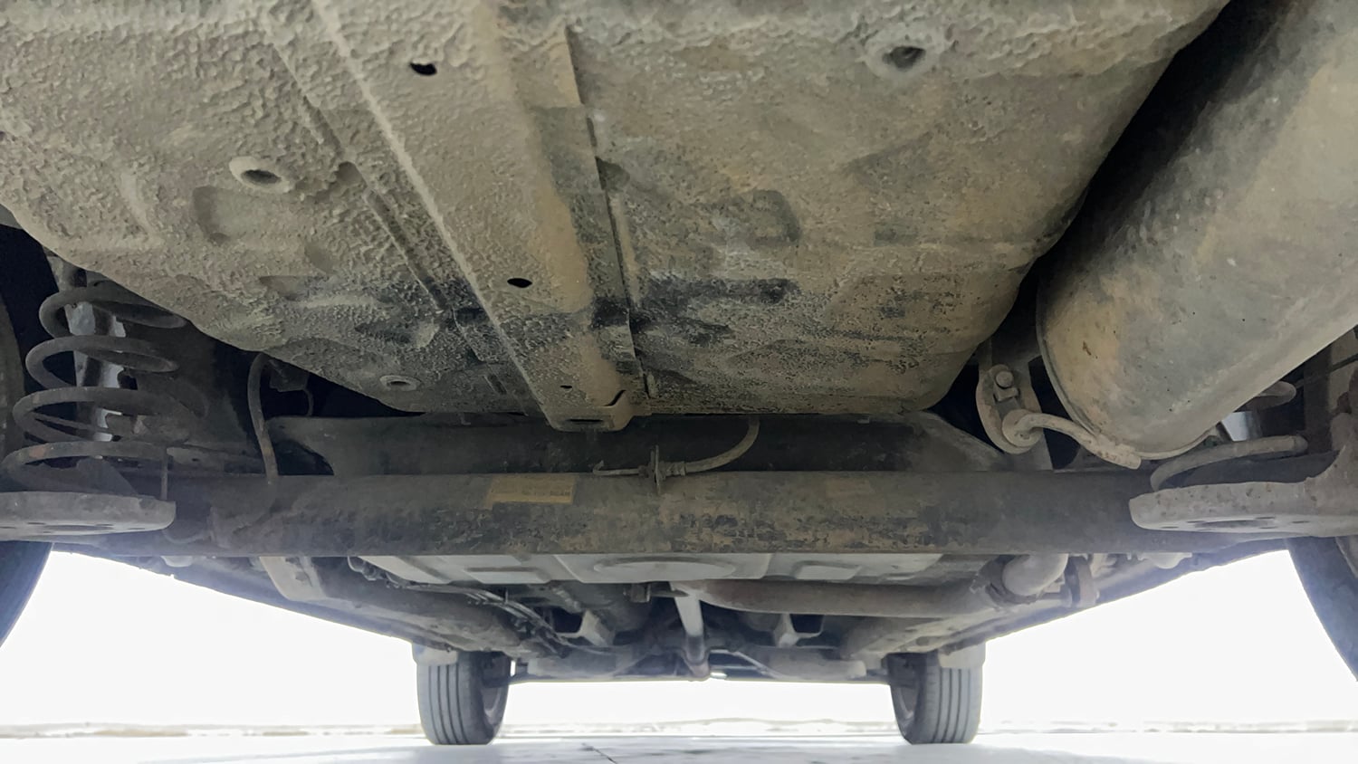 Used 2015 Tata Zest XT Petrol Petrol Manual extra REAR UNDERBODY VIEW (TAKEN FROM REAR)
