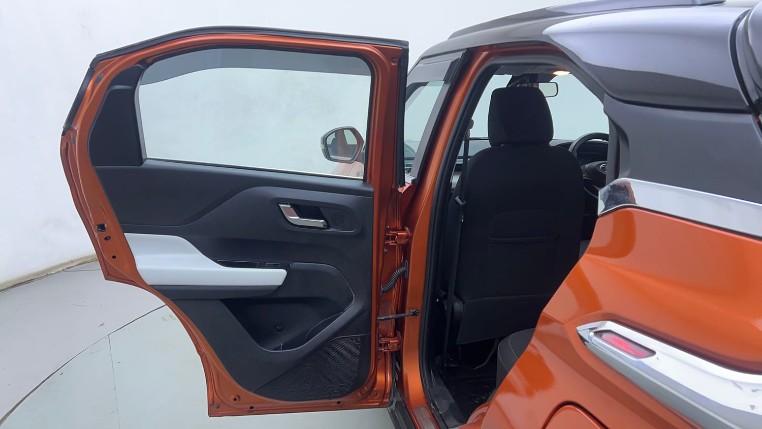 Used 2023 Tata Punch Creative Dual Tone AMT Petrol Automatic interior LEFT REAR DOOR OPEN VIEW