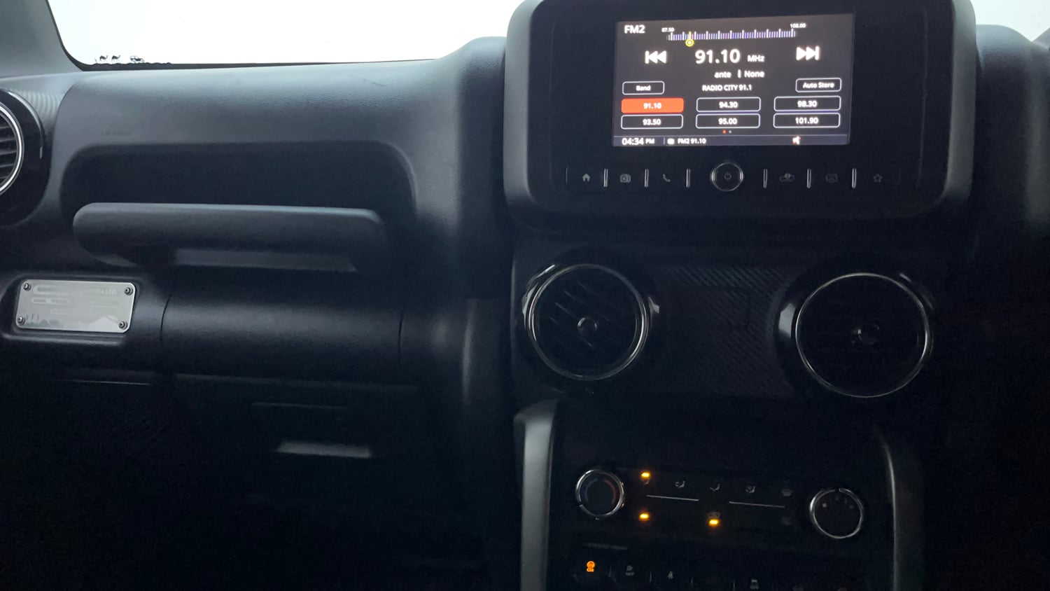 Used 2024 Mahindra Thar LX Hard Top Diesel MT RWD Diesel Manual interior MUSIC SYSTEM & AC CONTROL VIEW