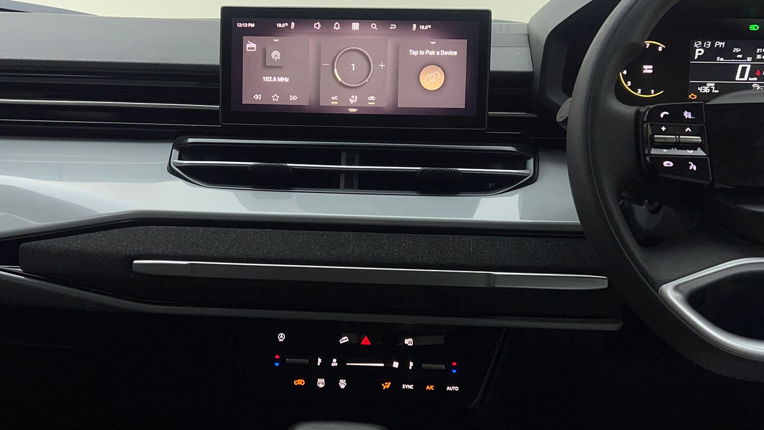 Used 2026 Tata Sierra Pure + P DCA Petrol Petrol Automatic interior MUSIC SYSTEM & AC CONTROL VIEW