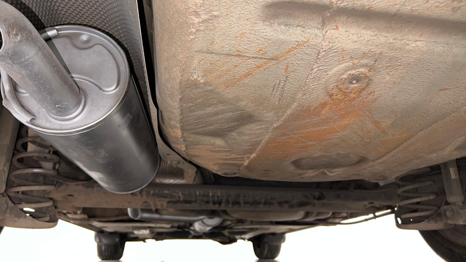 Used 2020 Skoda Rapid Active 1.0 TSI MT Petrol Manual extra REAR UNDERBODY VIEW (TAKEN FROM REAR)