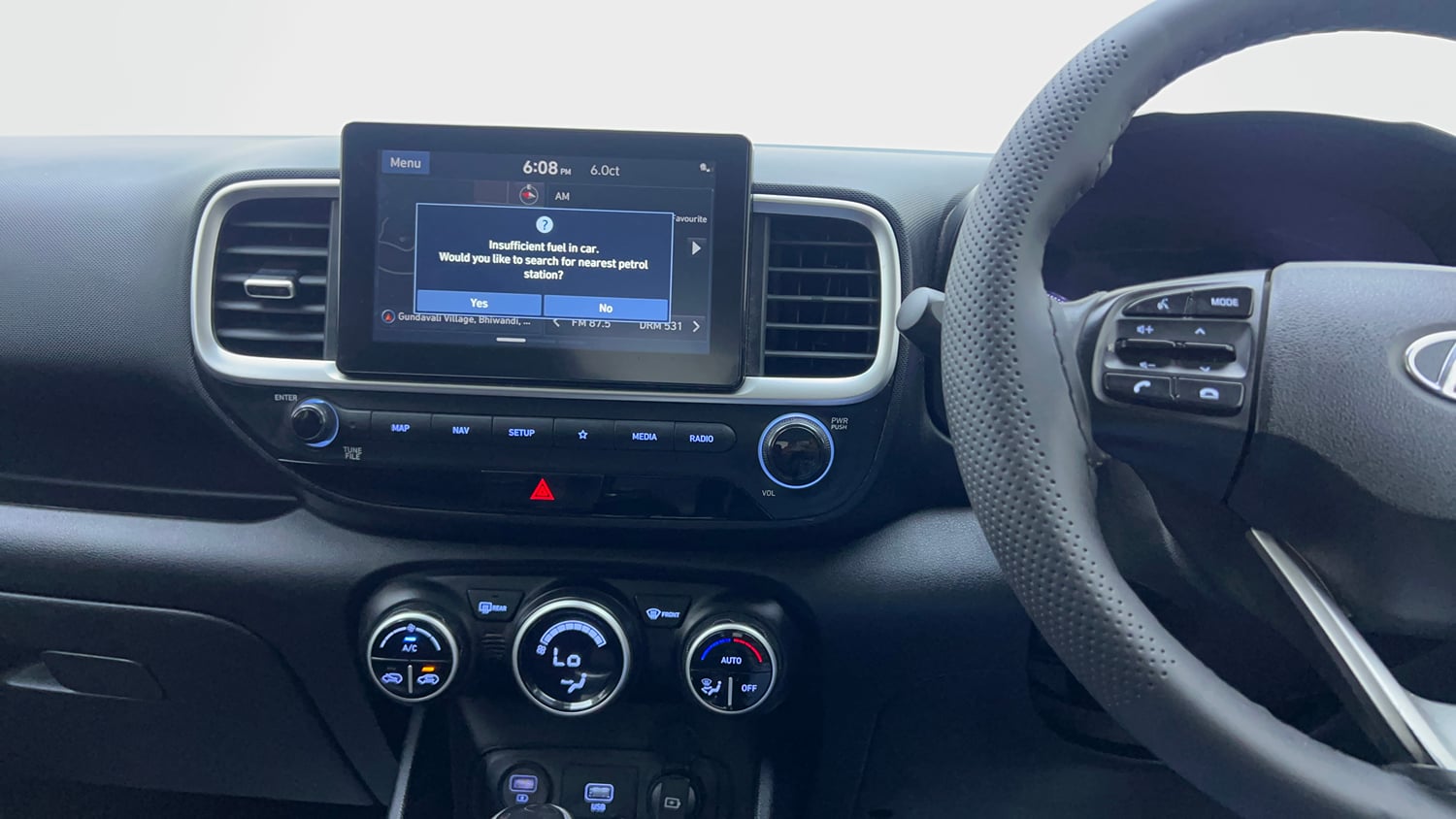 Used 2019 Hyundai Venue SX Plus 1.0 Turbo DCT Petrol Automatic interior MUSIC SYSTEM & AC CONTROL VIEW