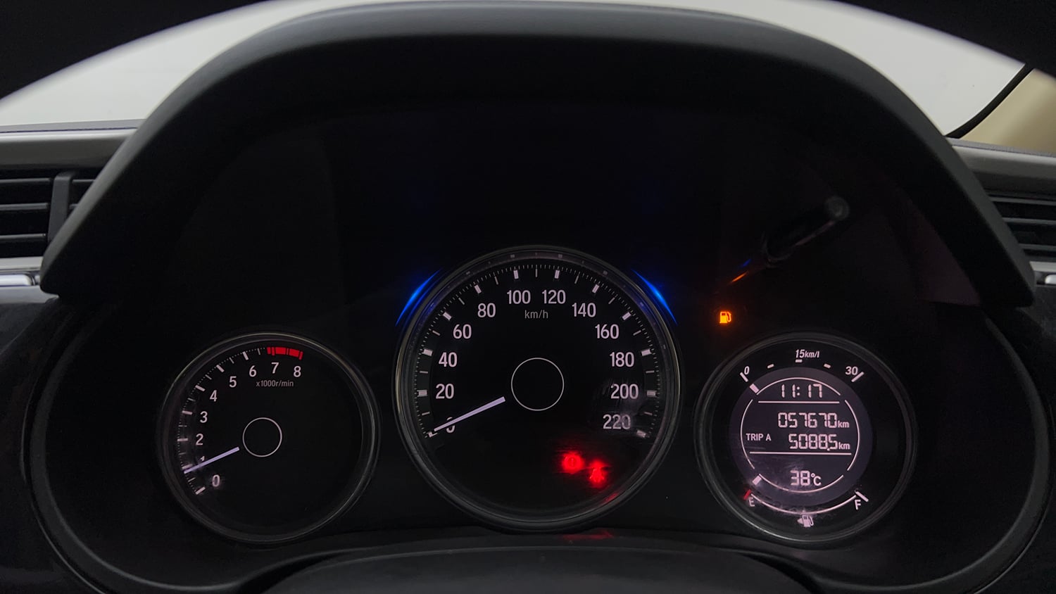 Used 2017 Honda City V Petrol Petrol Manual interior CLUSTERMETER VIEW