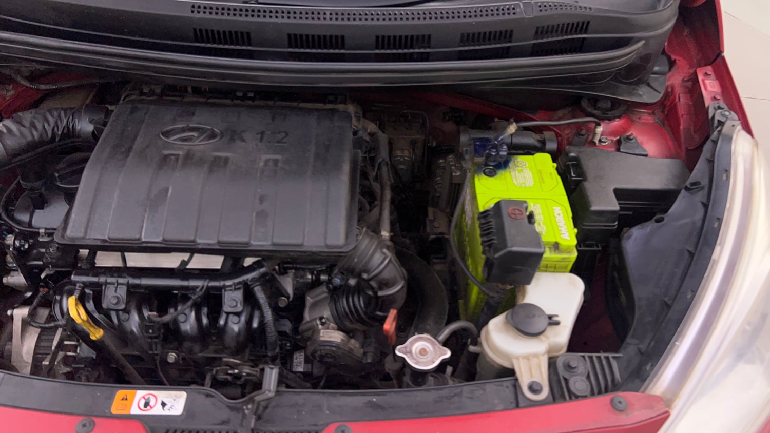 Used 2018 Hyundai Grand i10 Sportz AT 1.2 Kappa VTVT Petrol Automatic engine ENGINE LEFT SIDE VIEW