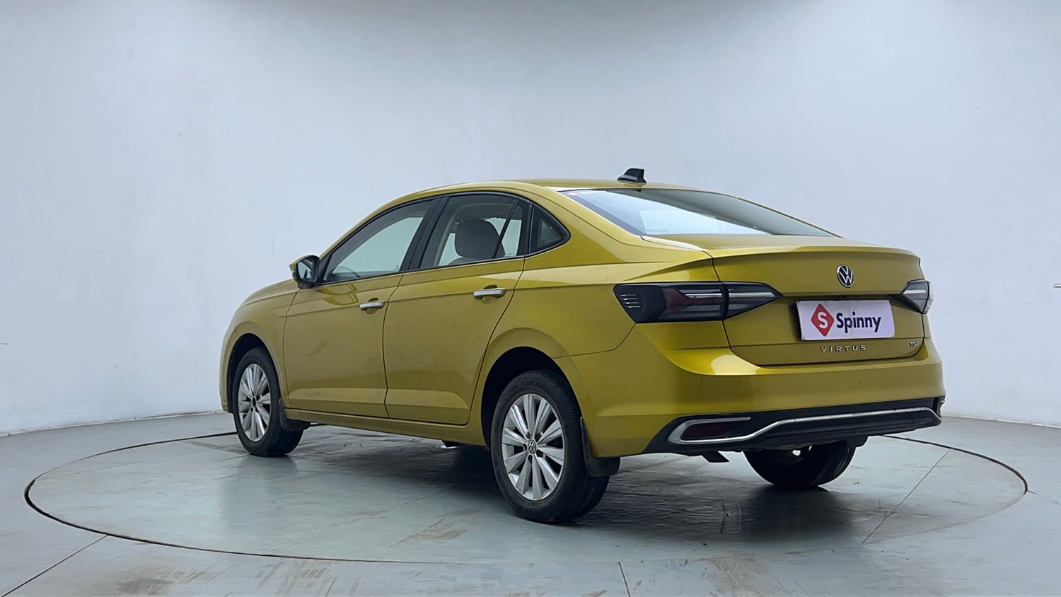 Used 2023 Volkswagen Virtus Highline 1.0 TSI AT Petrol Automatic exterior LEFT REAR CORNER VIEW