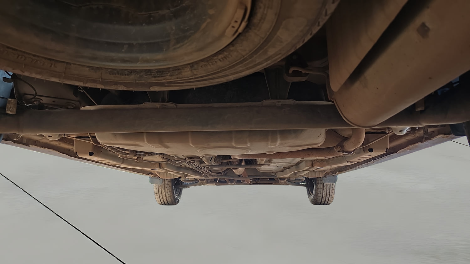 Used 2025 Tata Tigor XZA Plus iCNG Cng Automatic extra REAR UNDERBODY VIEW (TAKEN FROM REAR)