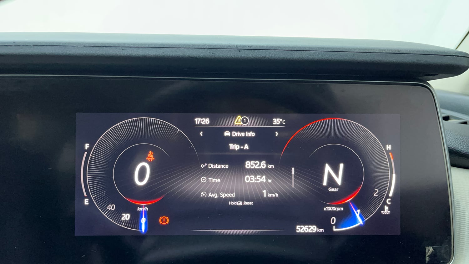 Used 2022 Mahindra XUV700 AX 5 Diesel MT 7 STR Diesel Manual interior CLUSTERMETER VIEW