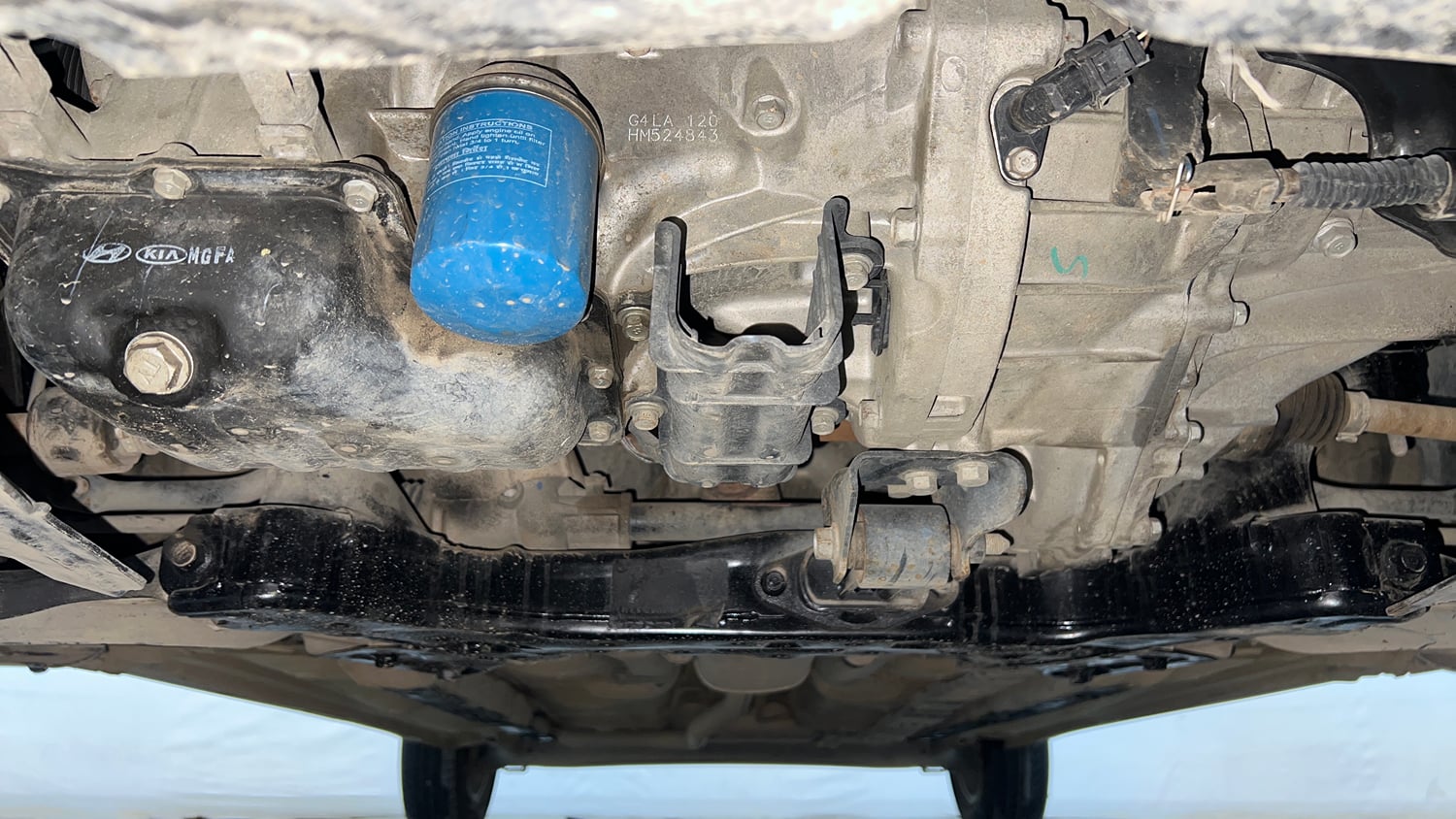 Used 2017 Hyundai Xcent SX Petrol Manual extra FRONT LEFT UNDERBODY VIEW