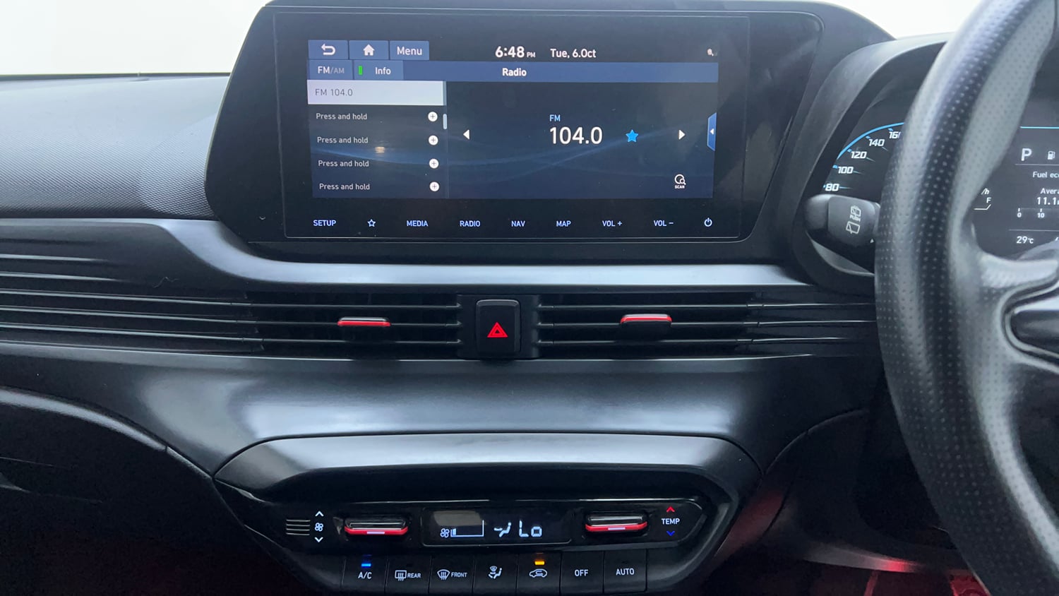 Used 2022 Hyundai i20 N Line N8 1.0 Turbo DCT Petrol Automatic interior MUSIC SYSTEM & AC CONTROL VIEW