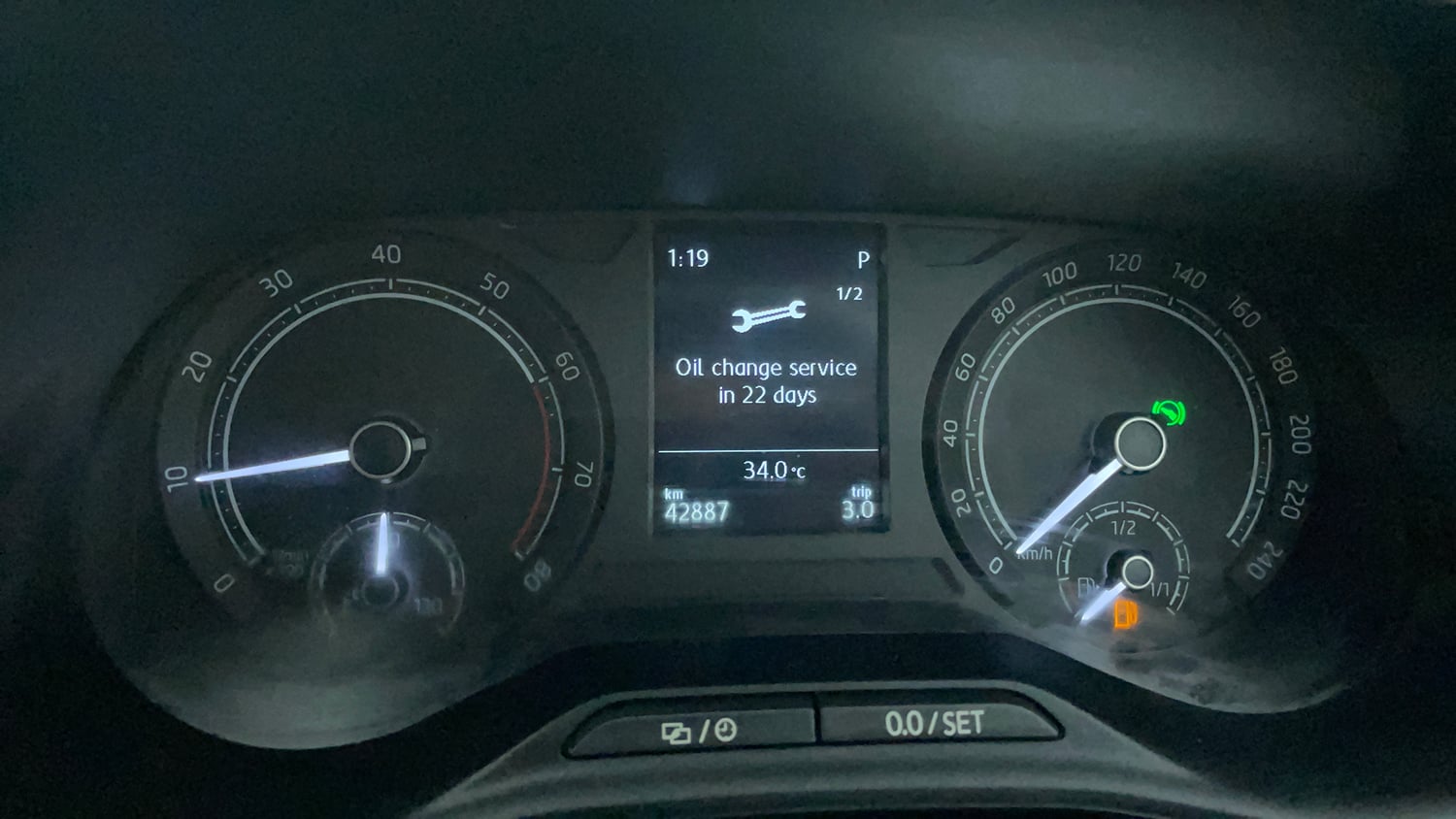 Used 2024 Skoda Slavia Ambition 1.0L TSI AT Petrol Automatic interior CLUSTERMETER VIEW