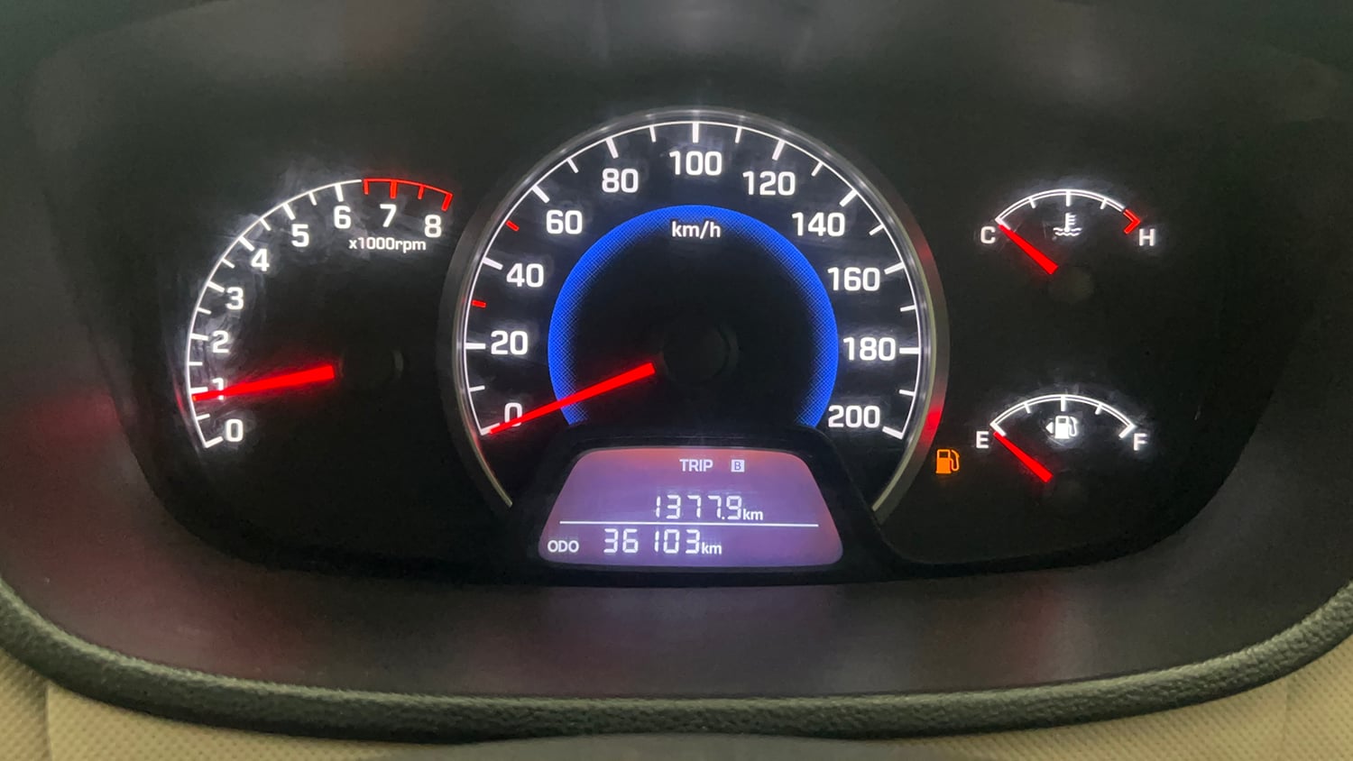Used 2014 Hyundai Grand i10 Asta 1.2 Kappa VTVT (O) Petrol Manual interior CLUSTERMETER VIEW