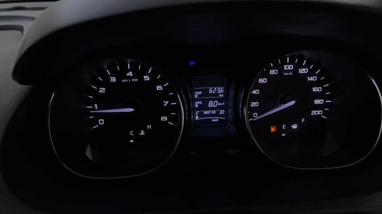 Used 2018 Tata Tiago Revotron XZ Petrol Manual interior CLUSTERMETER VIEW
