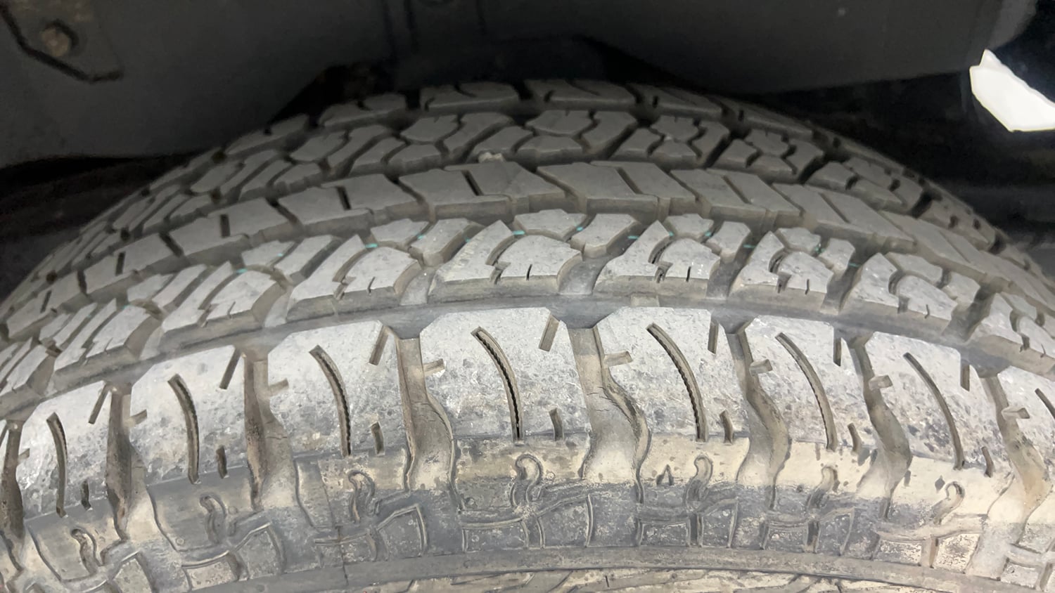 Used 2022 mahindra Thar LX Hard Top Petrol MT 4WD Petrol Manual tyres LEFT REAR TYRE TREAD VIEW
