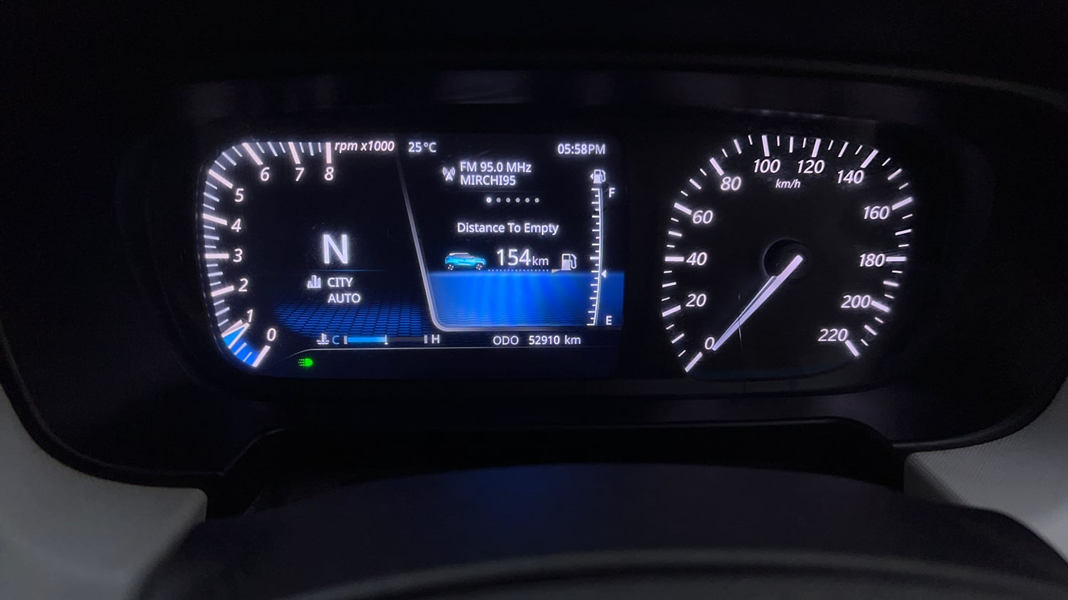 Used 2022 Tata Punch Creative AMT Petrol Automatic interior CLUSTERMETER VIEW