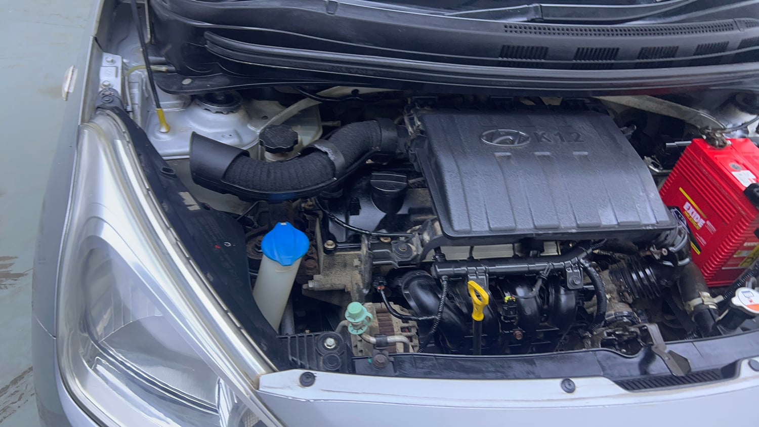 Used 2015 Hyundai Grand i10 Magna 1.2 Kappa VTVT Petrol Manual engine ENGINE RIGHT SIDE VIEW
