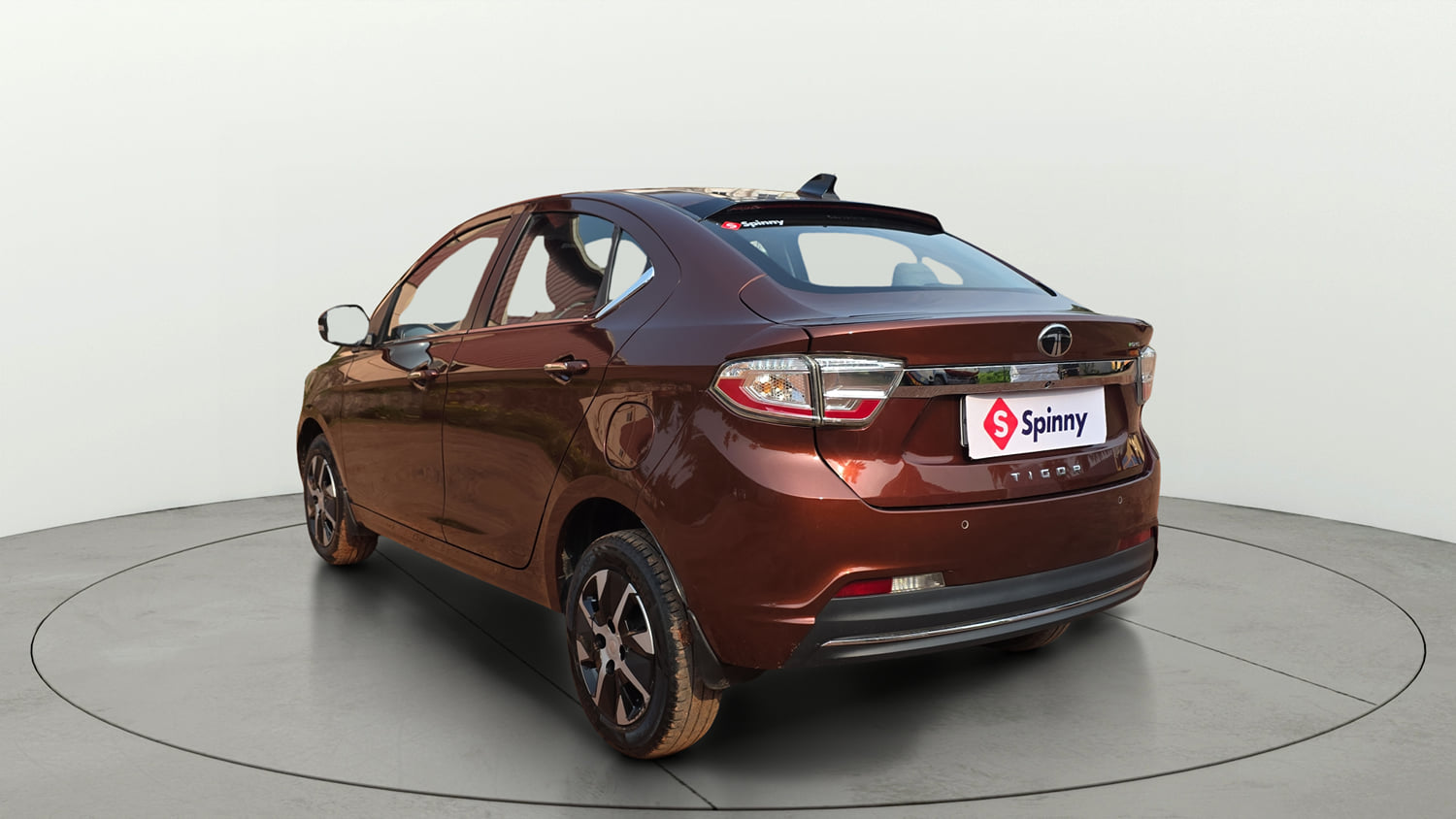 Used 2025 Tata Tigor XZA Plus iCNG Cng Automatic exterior LEFT REAR CORNER VIEW
